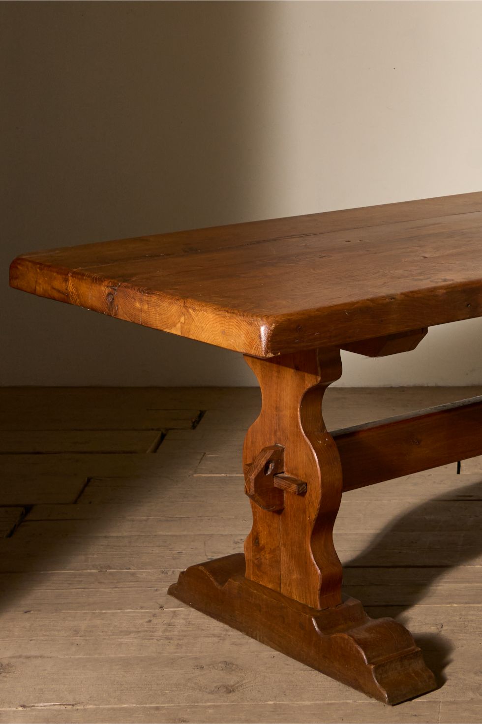 Early 20th century 2.5m Solid oak dining table - TallBoy Interiors