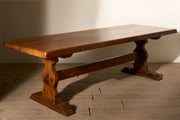 Early 20th century 2.5m Solid oak dining table - TallBoy Interiors