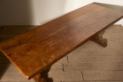 Early 20th century 2.5m Solid oak dining table - TallBoy Interiors