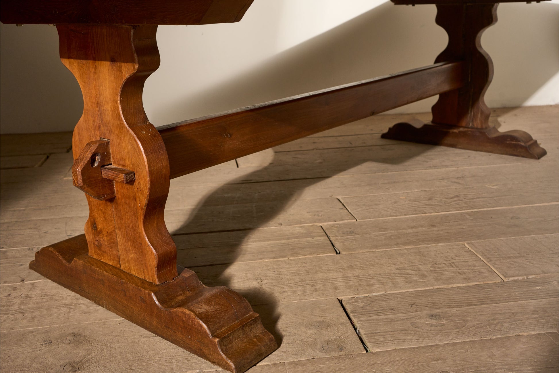 Early 20th century 2.5m Solid oak dining table - TallBoy Interiors