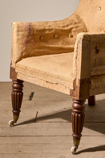 Early Victorian country house armchair in the manner of Gillows