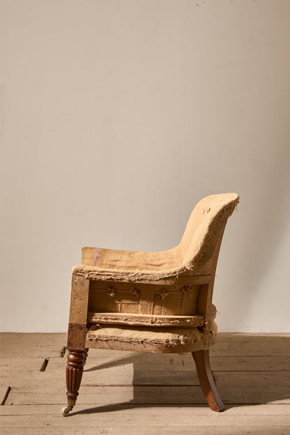 Early Victorian country house armchair in the manner of Gillows