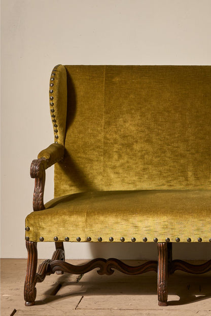 18th Century French carved frame hall bench