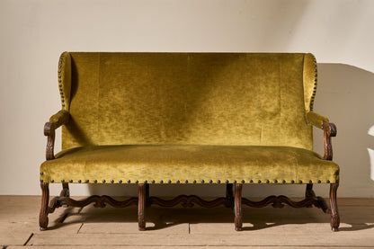 18th Century French carved frame hall bench