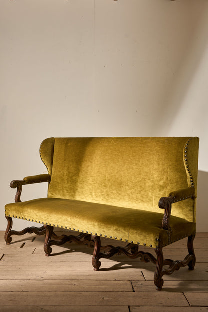 18th Century French carved frame hall bench