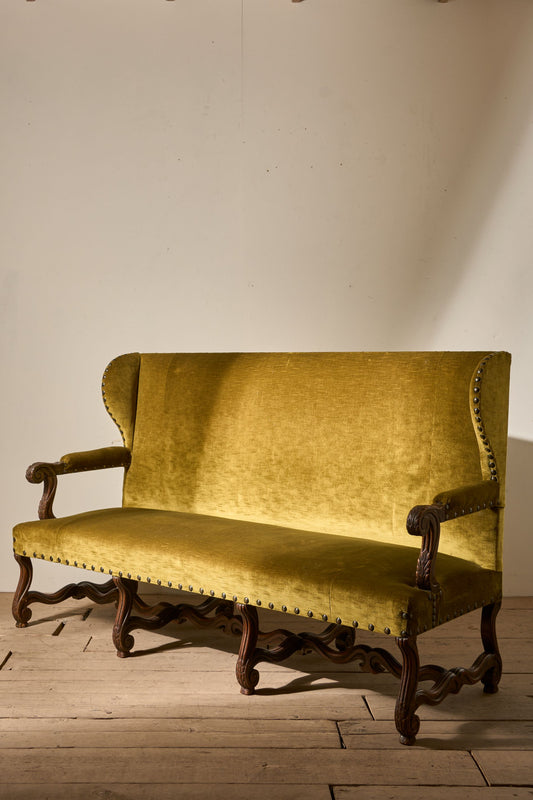 18th Century French carved frame hall bench