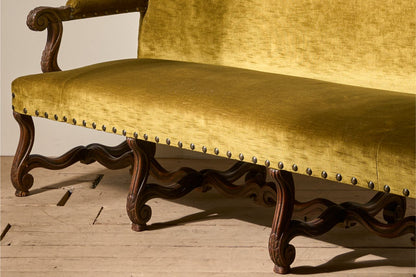 18th Century French carved frame hall bench