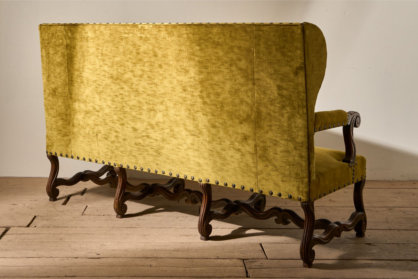 18th Century French carved frame hall bench