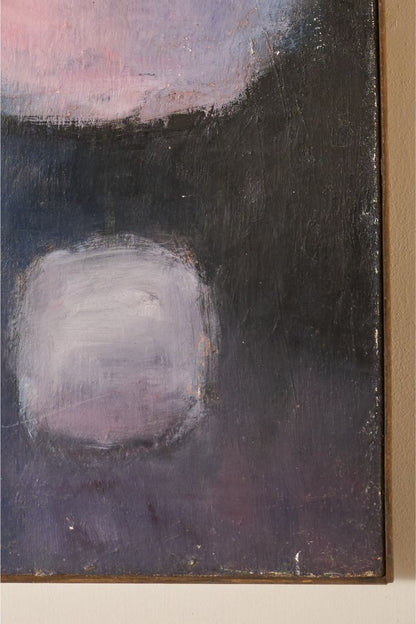 Mid 20th century oil on canvas abstract painting - Purple