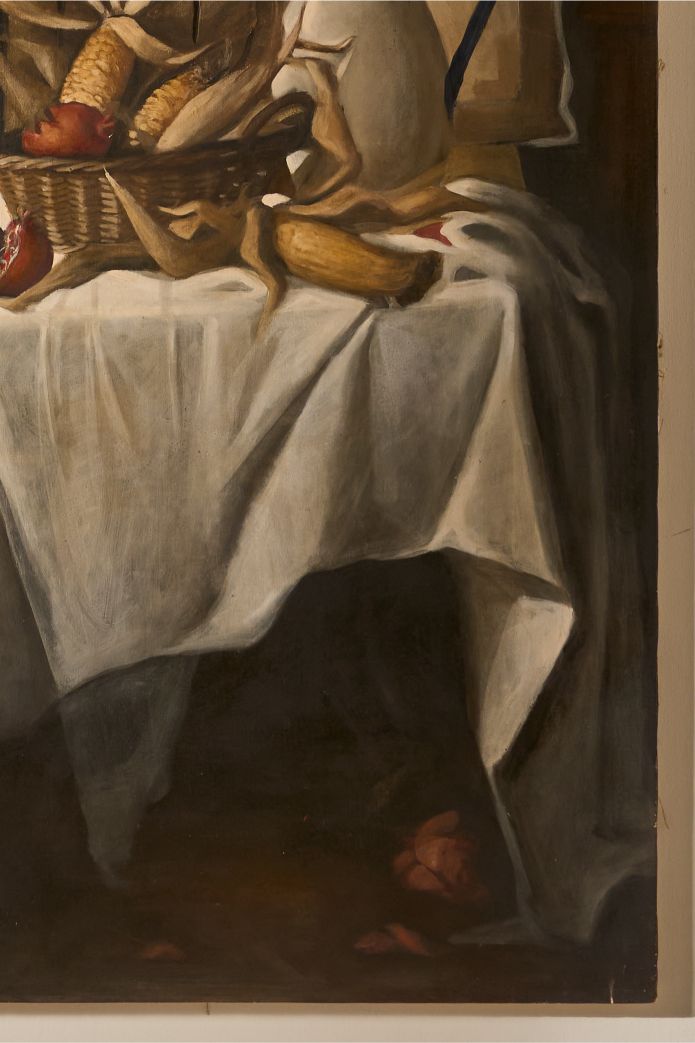 Very large mid 20th century Oil on canvas still life painting