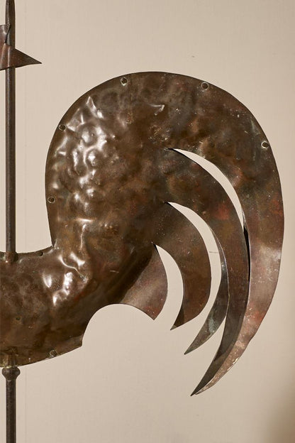 Early 20th century Copper cockerel weather vane