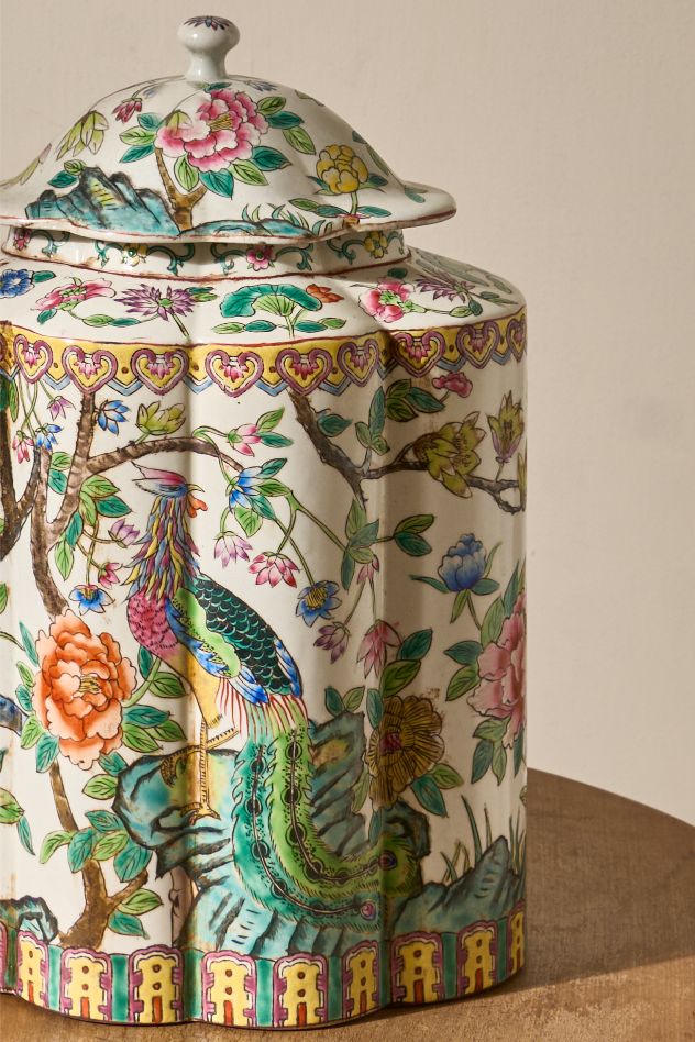 Early 20th century Famille rose Chinese porcelain Ginger jar - TallBoy Interiors