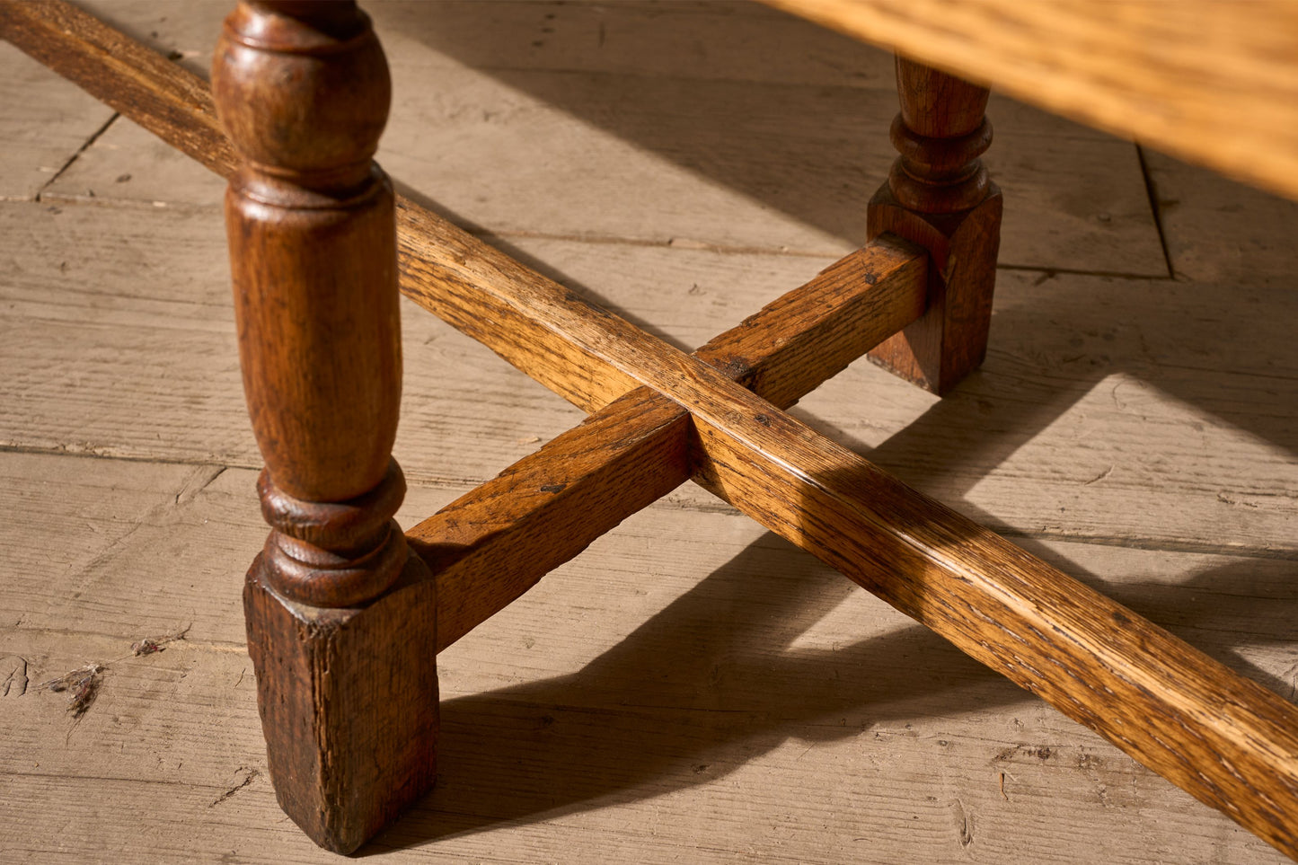 Pair of 19th Century English oak benches - TallBoy Interiors