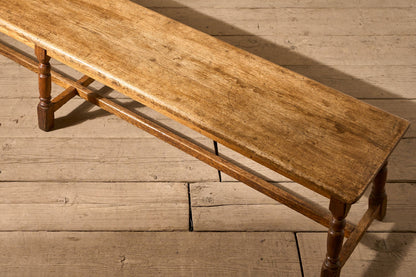 Pair of 19th Century English oak benches - TallBoy Interiors