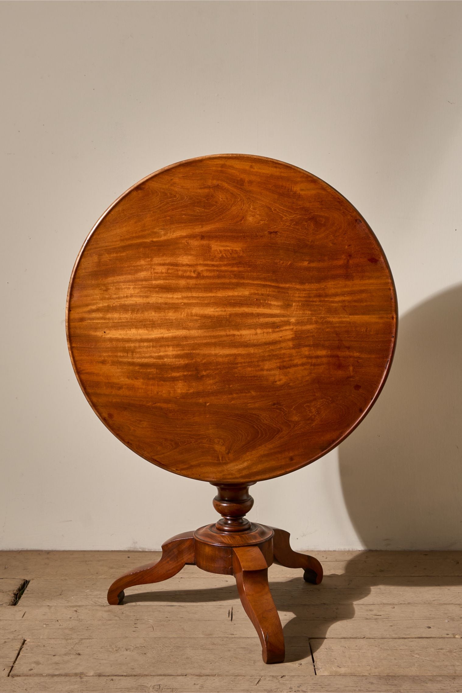 19th century Solid mahogany tilt top table - TallBoy Interiors