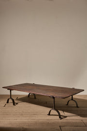Large 18th century trestle coffee table - TallBoy Interiors
