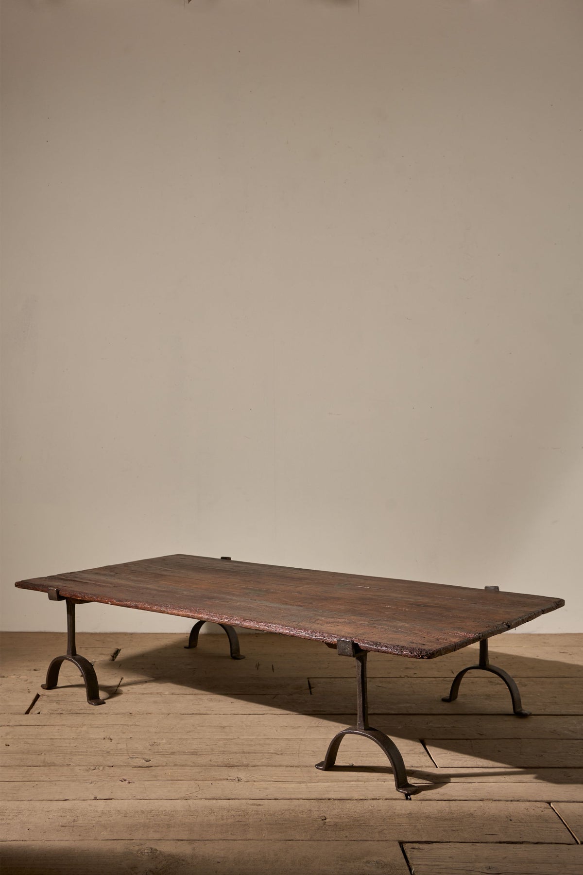 Large 18th century trestle coffee table - TallBoy Interiors
