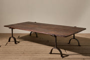 Large 18th century trestle coffee table - TallBoy Interiors