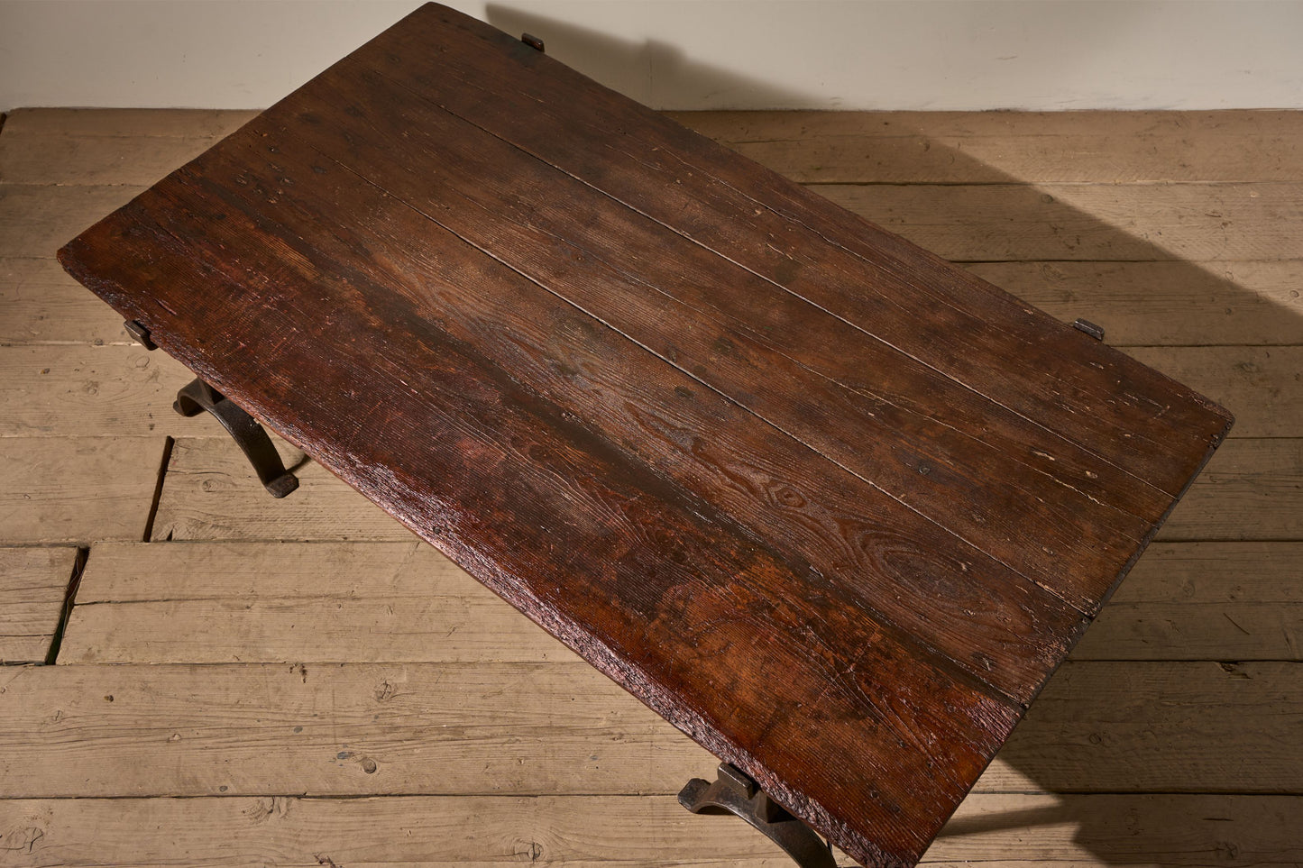 Large 18th century trestle coffee table - TallBoy Interiors