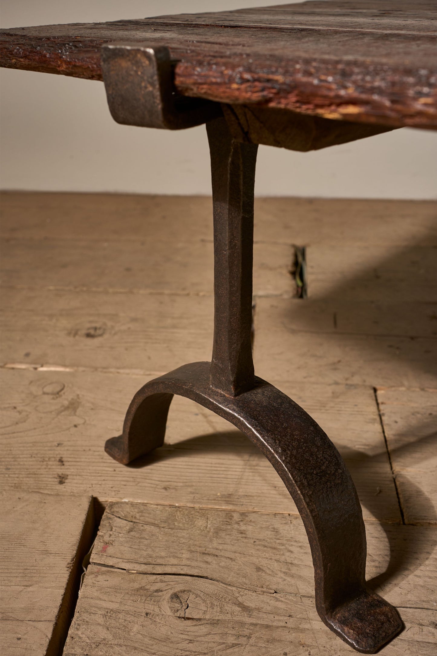 Large 18th century trestle coffee table - TallBoy Interiors