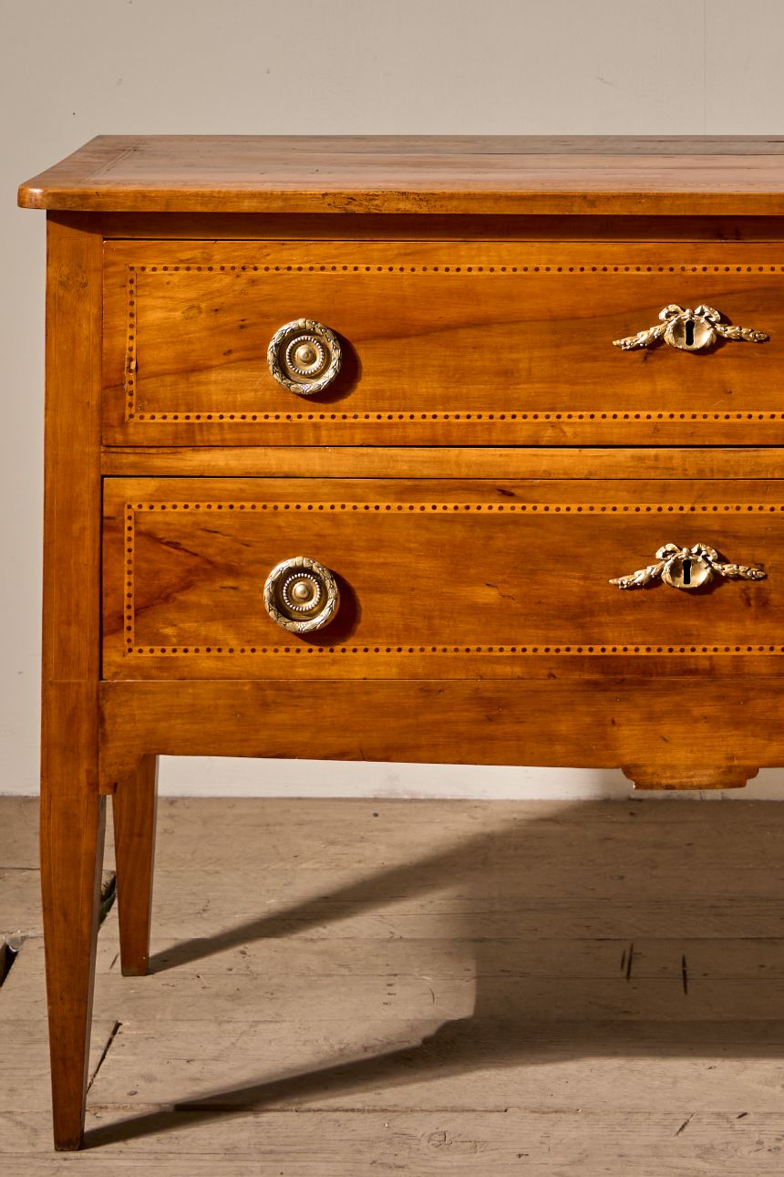 Unusual 19th century Cherrywood chest of drawers - TallBoy Interiors