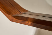 XL Mid 20th teak dodecahedron wall mirror by Dino Cavalli - TallBoy Interiors