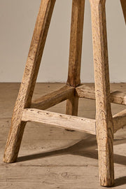 c.1900 dry oak stool side table - TallBoy Interiors