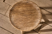 c.1900 dry oak stool side table - TallBoy Interiors