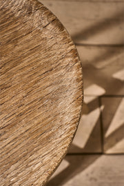 c.1900 dry oak stool side table - TallBoy Interiors