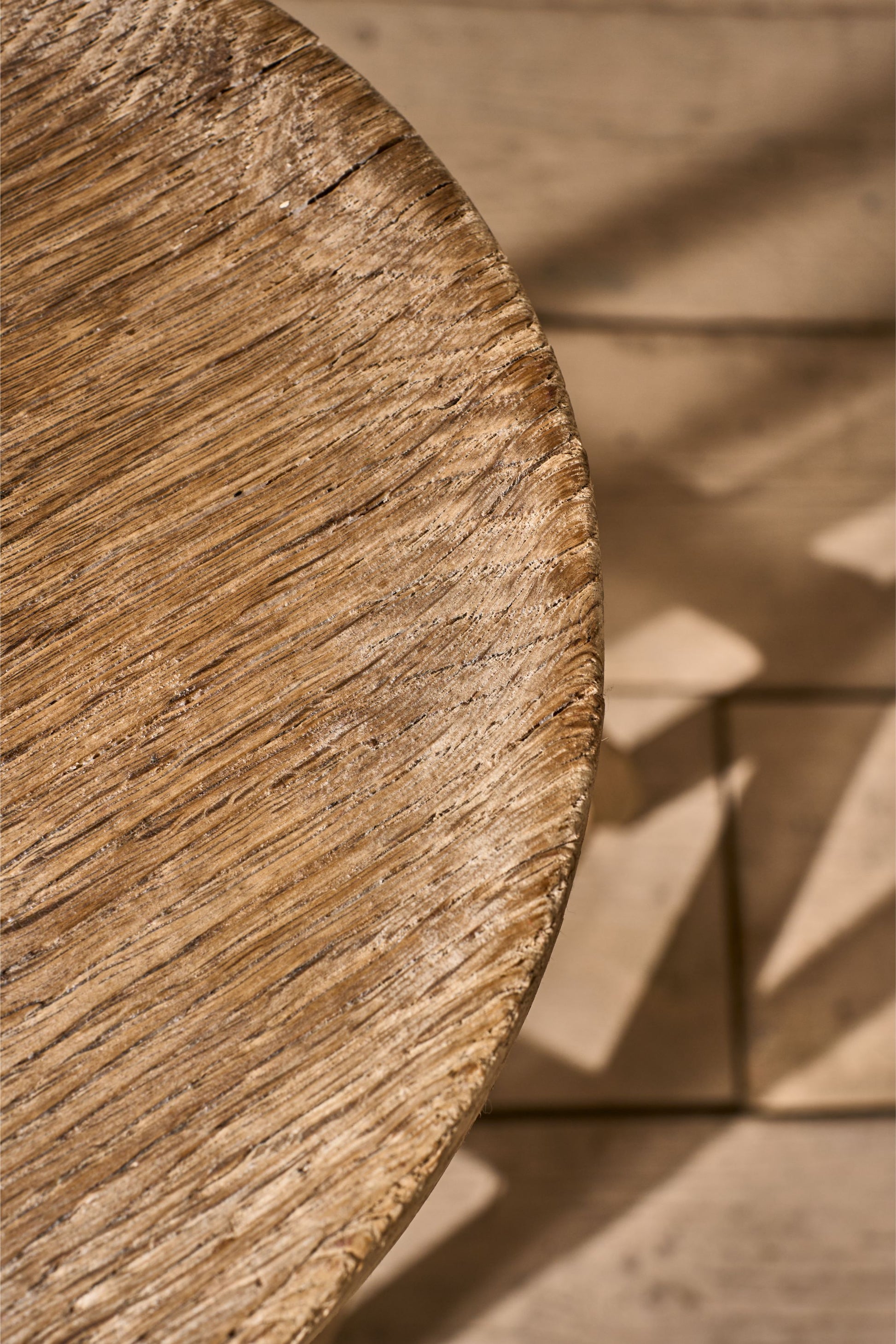 c.1900 dry oak stool side table - TallBoy Interiors
