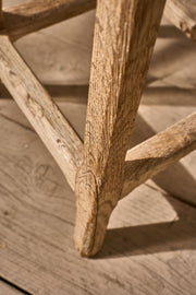 c.1900 dry oak stool side table - TallBoy Interiors