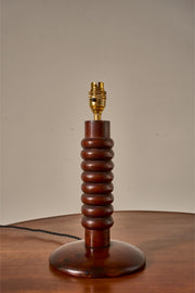 Mid 20th century solid Cherrywood table lamp - TallBoy Interiors