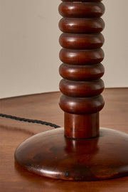 Mid 20th century solid Cherrywood table lamp - TallBoy Interiors