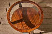 Art Deco teak and glass two tiered coffee table - TallBoy Interiors