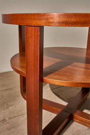Art Deco teak and glass two tiered coffee table - TallBoy Interiors