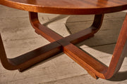 Art Deco teak and glass two tiered coffee table - TallBoy Interiors