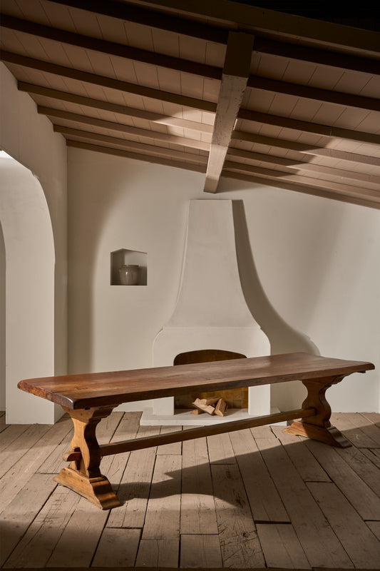 c.1900 3m solid oak farmhouse table