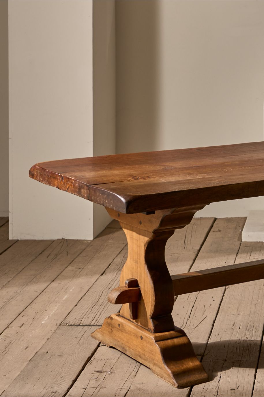 c.1900 3m solid oak farmhouse table - TallBoy Interiors