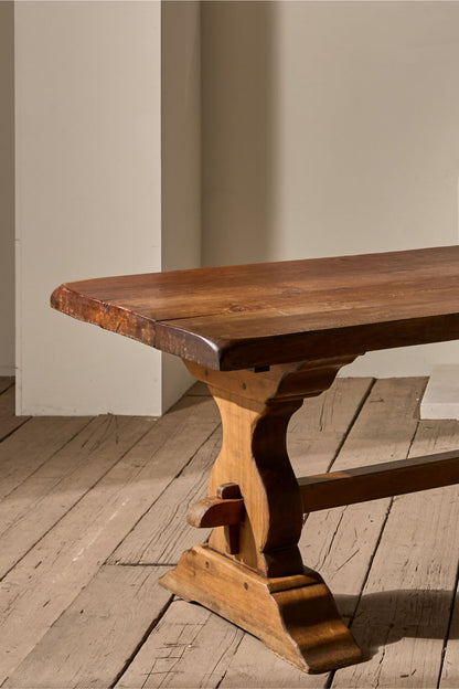 c.1900 3m solid oak farmhouse table - TallBoy Interiors