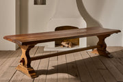 c.1900 3m solid oak farmhouse table - TallBoy Interiors