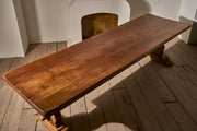 c.1900 3m solid oak farmhouse table - TallBoy Interiors