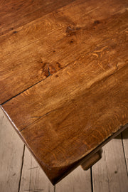 c.1900 3m solid oak farmhouse table - TallBoy Interiors