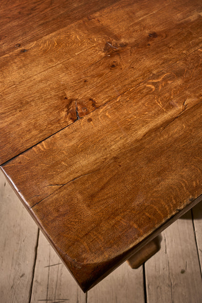 c.1900 3m solid oak farmhouse table - TallBoy Interiors
