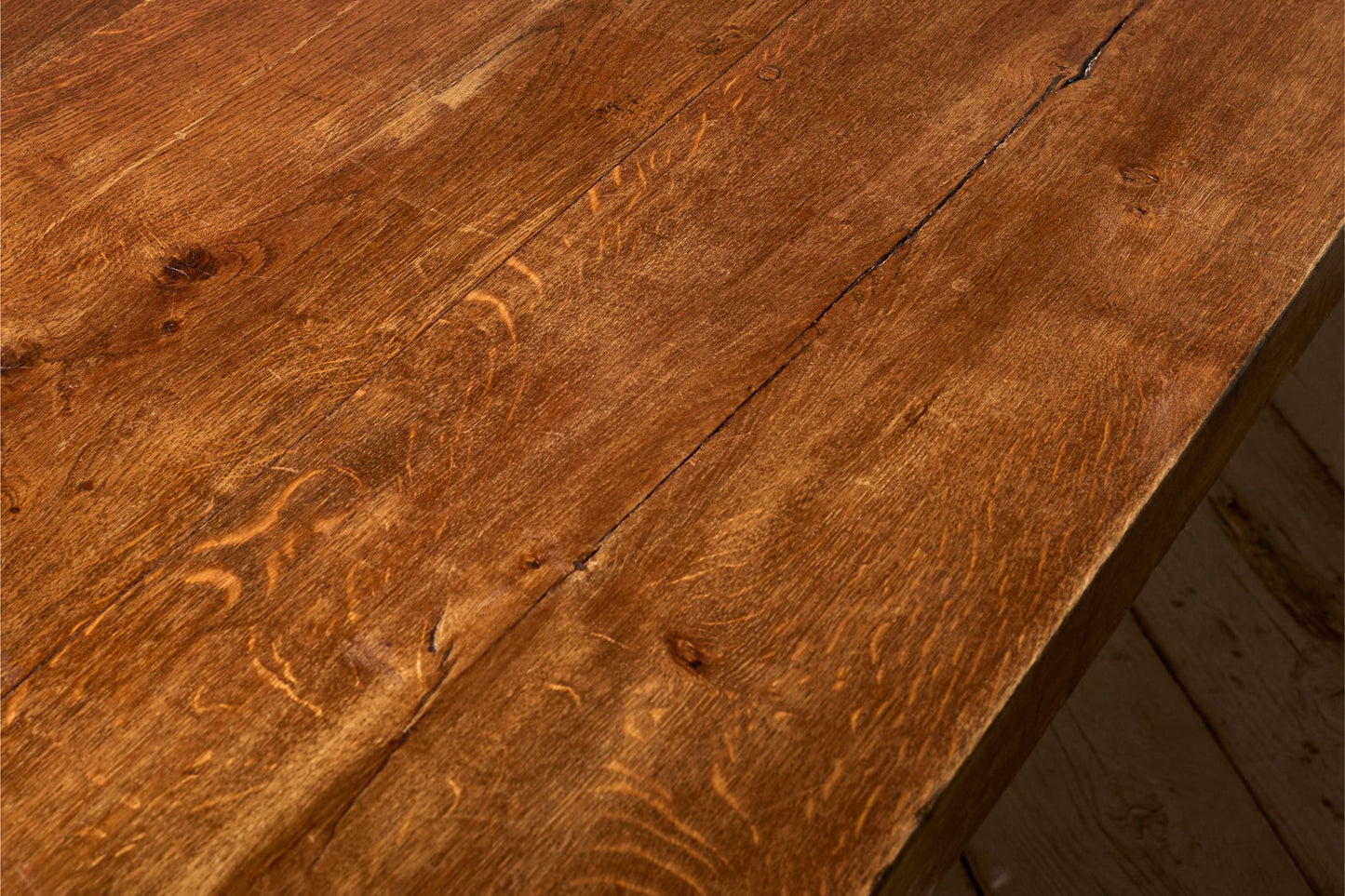 c.1900 3m solid oak farmhouse table - TallBoy Interiors