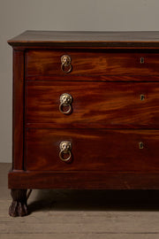 19th Century Mahogany paw footed chest of drawers - TallBoy Interiors
