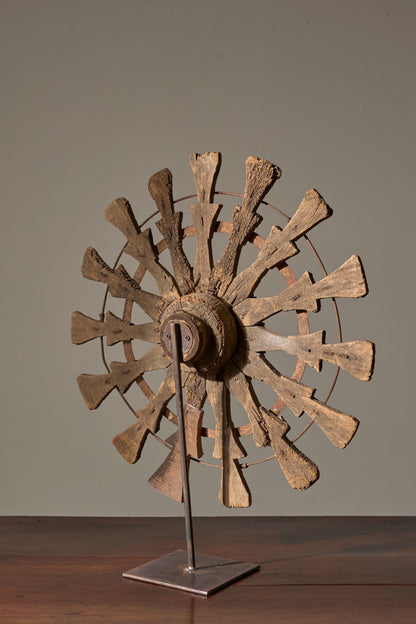 19th century Mounted Indian silk spinning wheel - No1