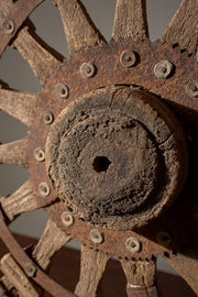 19th century Mounted Indian silk spinning wheel - No1 - TallBoy Interiors