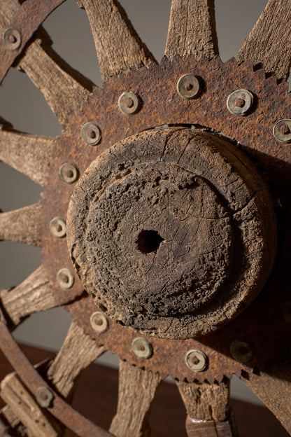 19th century Mounted Indian silk spinning wheel - No1