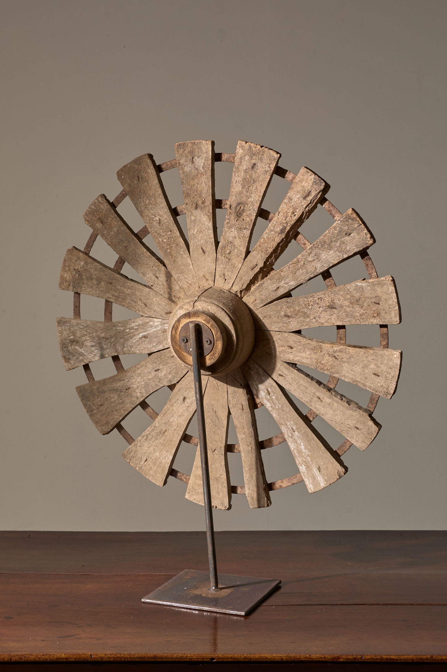 19th Century mounted Indian silk spinning wheel - No2