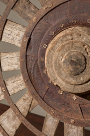 19th Century mounted Indian silk spinning wheel - No2 - TallBoy Interiors